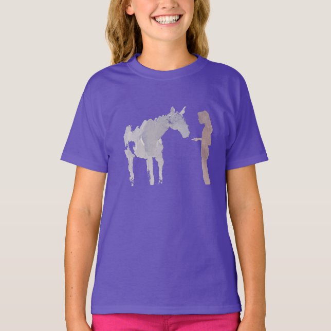 Maiden and a Horse (Girl's) T-Shirt (Front)