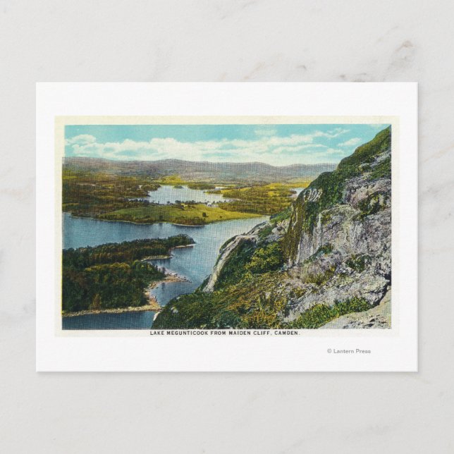 Maiden Cliff View of Lake Megunticook Postcard (Front)