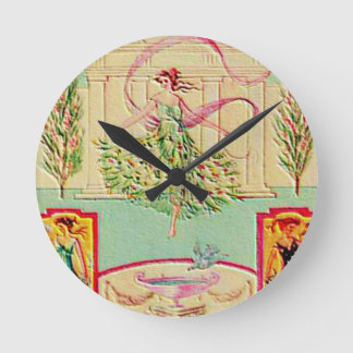 Maiden Goddess Athena Round Clock