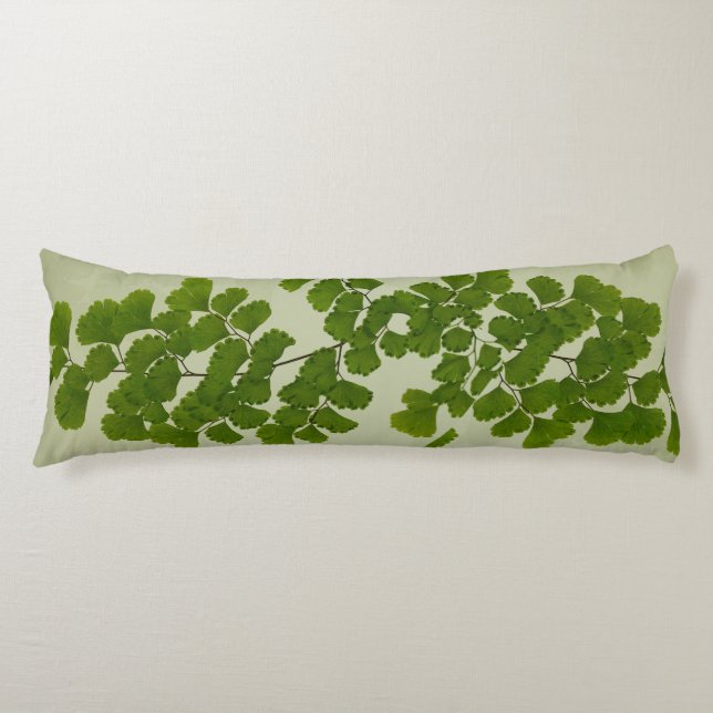 Maiden Hair Fern Frond Body Pillow (Front)