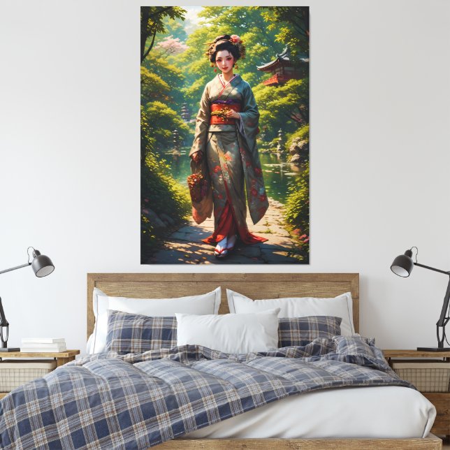 Maiden of the Green Garden Canvas Print (Insitu(Bedroom))