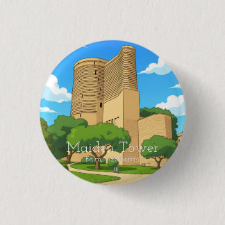 Maiden Tower, Baku Azerbaijan Button