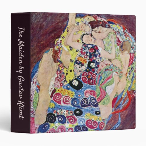 Maiden Virgin Gustav Klimt Vintage Art Nouveau 3 Ring Binder