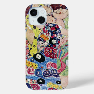 Maiden (Virgin), Gustav Klimt, Vintage Art Nouveau iPhone 15 Case