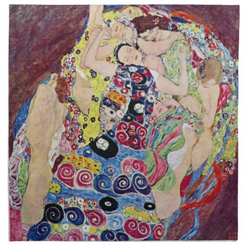 Maiden Virgin Gustav Klimt Vintage Art Nouveau Cloth Napkin