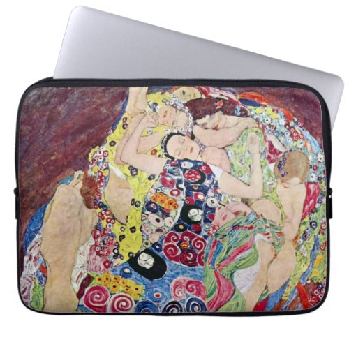 Maiden Virgin Gustav Klimt Vintage Art Nouveau Laptop Sleeve