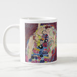 Maiden (Virgin), Gustav Klimt, Vintage Art Nouveau Large Coffee Mug<br><div class="desc">The Maiden (aka The Virgin) (1913) by Gustav Klimt is a vintage Victorian Era Art Nouveau fine art symbolism portrait painting. Several women yawning, stretching and sleeping in a bed covered with colorful mosaic pattern blankets. About the artist: Gustav Klimt (1862-1918) was an Austrian Symbolist painter and one of the...</div>