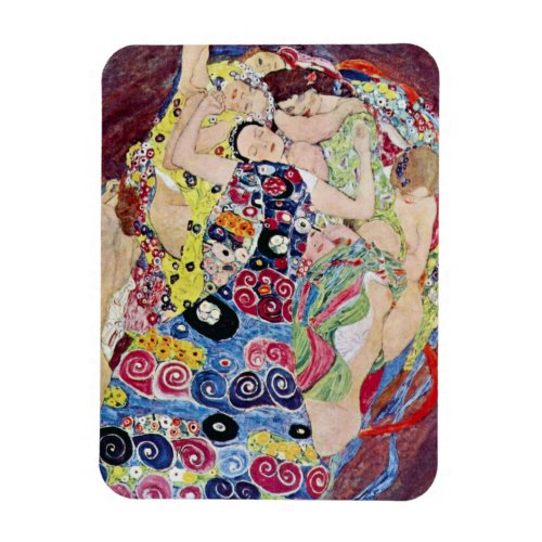 Maiden Virgin Gustav Klimt Vintage Art Nouveau Magnet