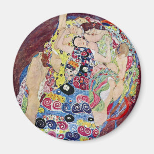 Maiden (Virgin), Gustav Klimt, Vintage Art Nouveau Magnet