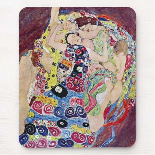 Maiden Virgin Gustav Klimt Vintage Art Nouveau Mouse Pad