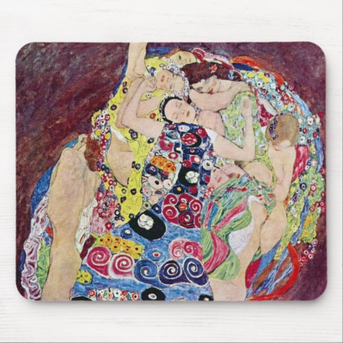 Maiden Virgin Gustav Klimt Vintage Art Nouveau Mouse Pad