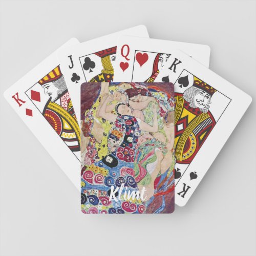 Maiden Virgin Gustav Klimt Vintage Art Nouveau Poker Cards