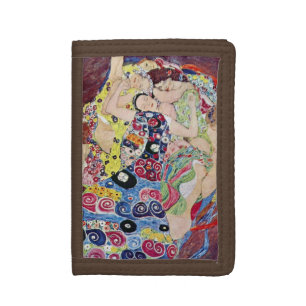 Maiden (Virgin), Gustav Klimt, Vintage Art Nouveau Tri-fold Wallet