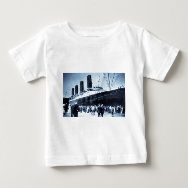 Maiden Voyage of RMS Lusitania, 13 Septemeber 1907 Baby T-Shirt (Front)