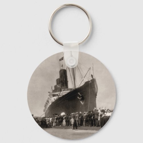 Maiden Voyage of RMS Lusitania 13 Septemeber 1907 Keychain