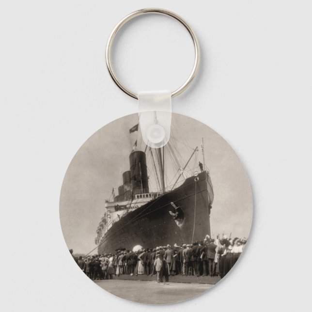 Maiden Voyage of RMS Lusitania, 13 Septemeber 1907 Keychain (Front)