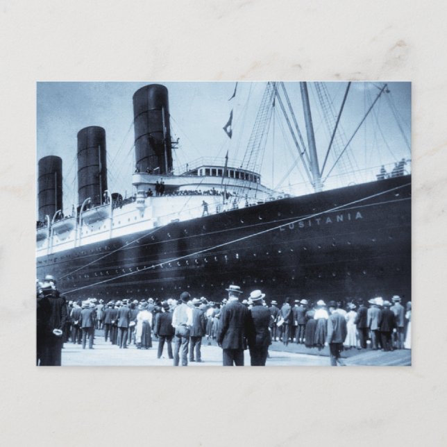 Maiden Voyage of RMS Lusitania, 13 Septemeber 1907 Postcard (Front)