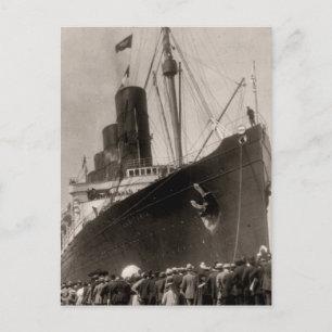 Maiden Voyage of RMS Lusitania, 13 Septemeber 1907 Postcard