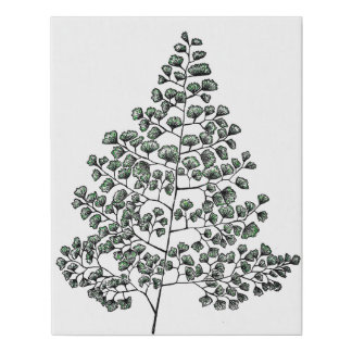 Maidenhair Fern Faux Canvas Print