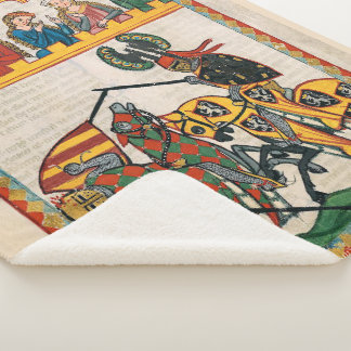 Maidens and Jousting Sherpa Blanket