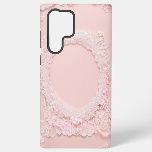 Maiden's Dream Cherry Blossom Lace Oval Phone Case (Back)
