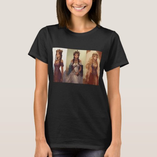 Maidens Ethereal Odyssey A Captivating Concept T_Shirt