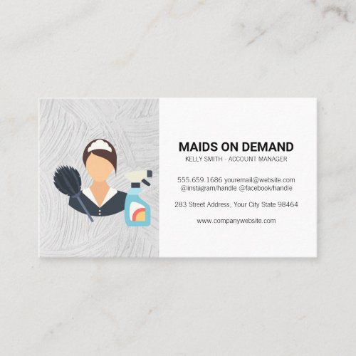 Maids  Cleaning Services Appointment Card