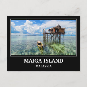 Maiga Island Malaysia Postcard