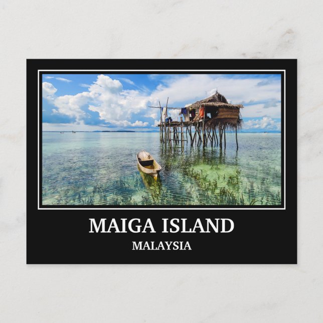 Maiga Island Malaysia Postcard (Front)