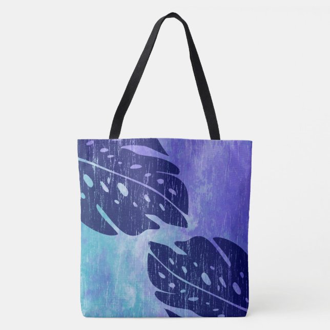 Maikai Hawaiian Monstera Leaf Tie-Dye Beach Bag (Front)