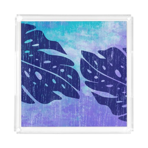 Maikai Hawaiian Monstera Leaf Tie_Dye Blend Acrylic Tray