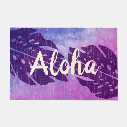 Maikai Hawaiian Monstera Leaf Tie_Dye Blend Aloha Doormat