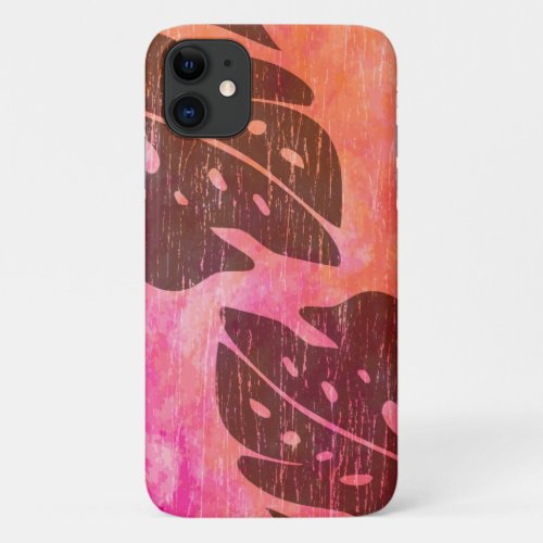 Maikai Hawaiian Monstera Leaf Tie_Dye Blend iPhone 11 Case