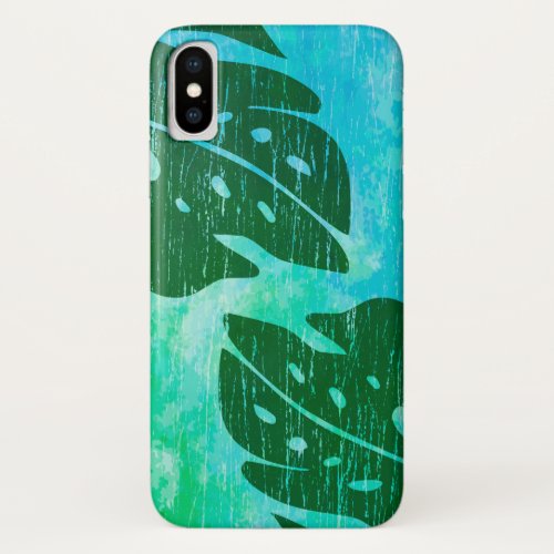 Maikai Hawaiian Monstera Leaf Tie_Dye Blend iPhone X Case