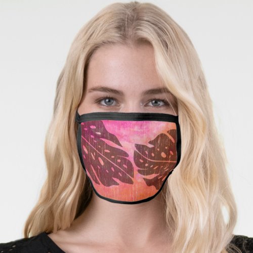 Maikai Hawaiian Monstera Leaf Tie_Dye Blend Face Mask