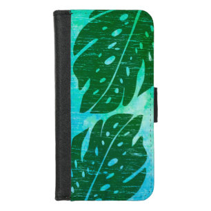 Maikai Hawaiian Monstera Leaf Tie-Dye Blend iPhone 8/7 Wallet Case