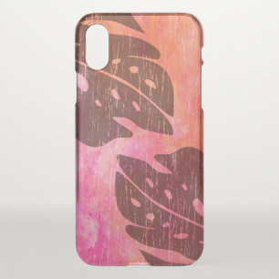 Maikai Hawaiian Monstera Leaf Tie-Dye Blend Pink iPhone X Case