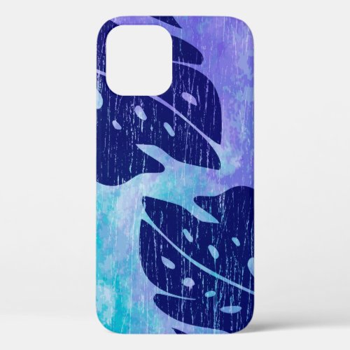 Maikai Hawaiian Monstera Leaf Tie_Dye Blend Purple iPhone 12 Pro Case