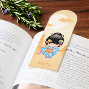 Maiko Kokeshi Doll Cute Japanese Geisha Girl Bookmarks