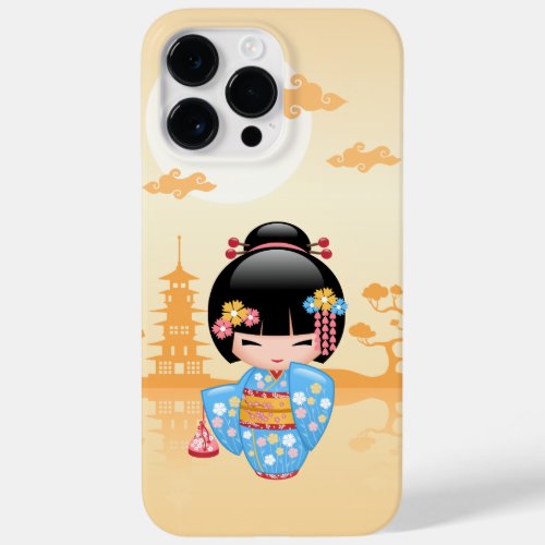 Maiko Kokeshi Doll _ Cute Japanese Geisha Girl Case_Mate iPhone 14 Pro Max Case