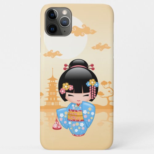 Maiko Kokeshi Doll _ Cute Japanese Geisha Girl iPhone 11 Pro Max Case