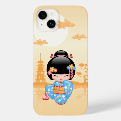 Maiko Kokeshi Doll _ Cute Japanese Geisha Girl Case_Mate iPhone 14 Plus Case