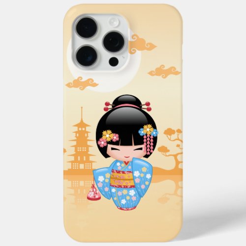 Maiko Kokeshi Doll _ Cute Japanese Geisha Girl iPhone 15 Pro Max Case