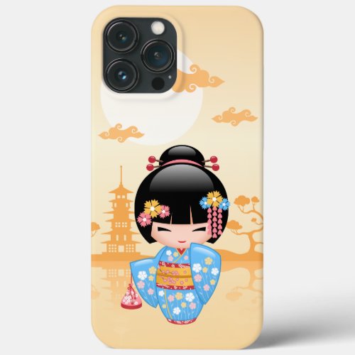 Maiko Kokeshi Doll _ Cute Japanese Geisha Girl iPhone 13 Pro Max Case