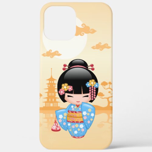 Maiko Kokeshi Doll _ Cute Japanese Geisha Girl iPhone 12 Pro Max Case