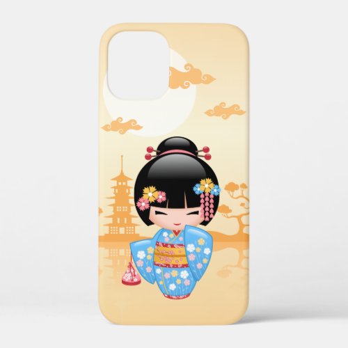 Maiko Kokeshi Doll _ Cute Japanese Geisha Girl iPhone 12 Mini Case