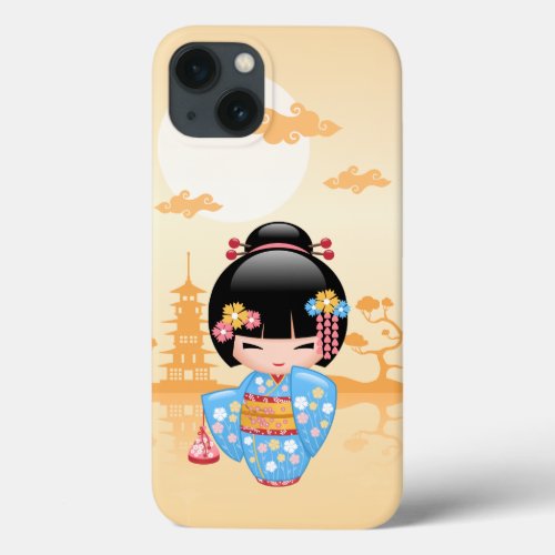 Maiko Kokeshi Doll _ Cute Japanese Geisha Girl iPhone 13 Case