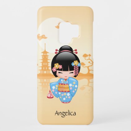 Maiko Kokeshi Doll - Cute Japanese Geisha Girl Case-Mate Samsung Galaxy S9 Case