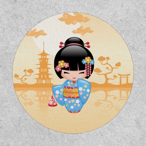 Maiko Kokeshi Doll _ Cute Japanese Geisha Girl Patch