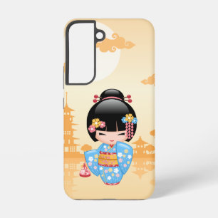 Maiko Kokeshi Doll - Cute Japanese Geisha Girl Samsung Galaxy S22 Case